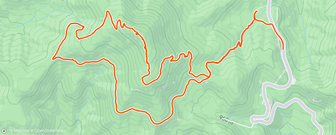 Map of the activity, Afternoon Hike