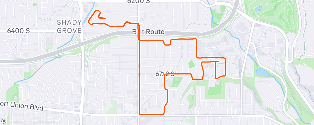 Map of the activity, Morning Run