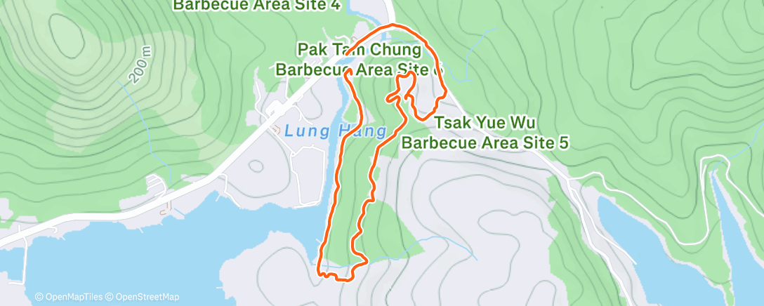 Map of the activity, Fam hike