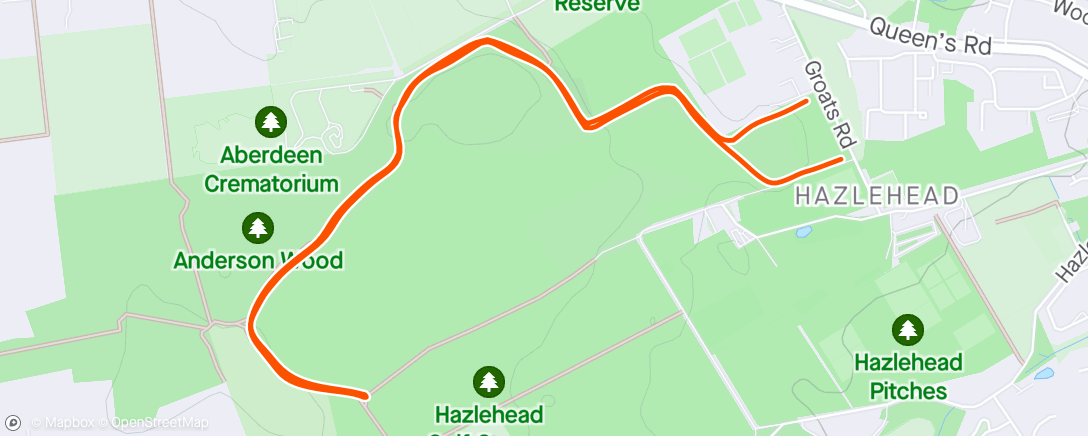 Map of the activity, Hazlehead parkrun