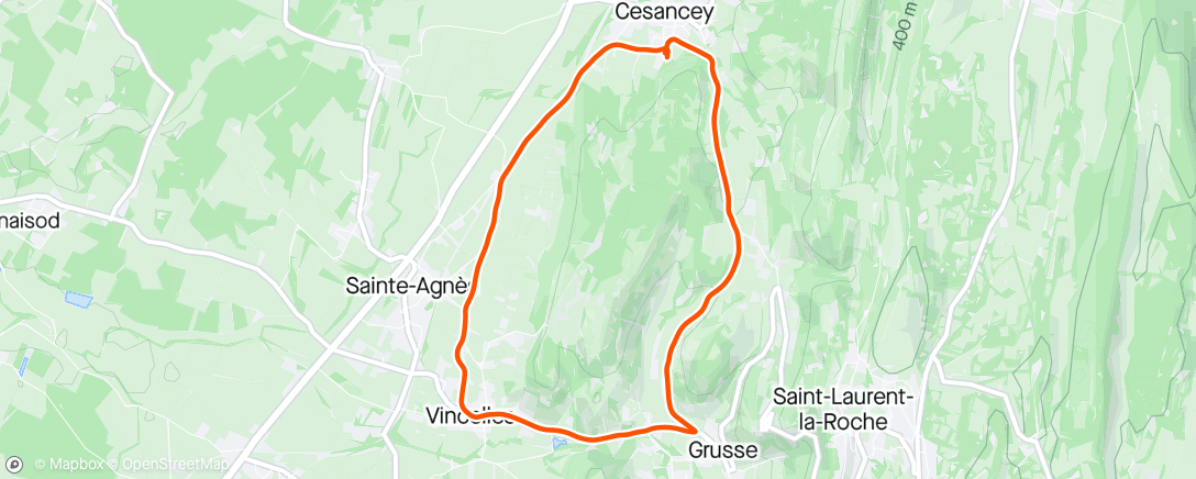 Map of the activity, Footing avec le beauf