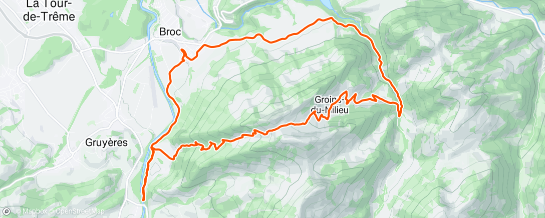 Map of the activity, Course à pied le matin