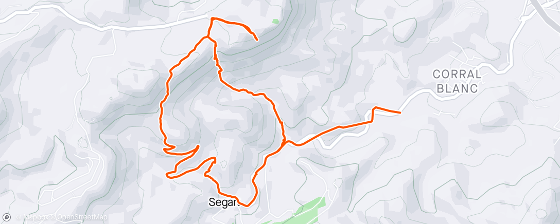 Map of the activity, Caminata por la sierra de Calderona
