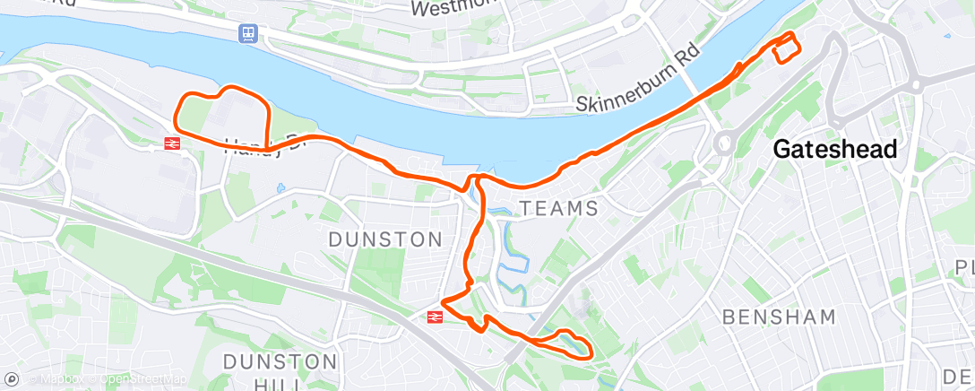 Map of the activity, Afternoon Run