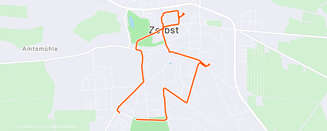 Карта физической активности (Lauf am Nachmittag)