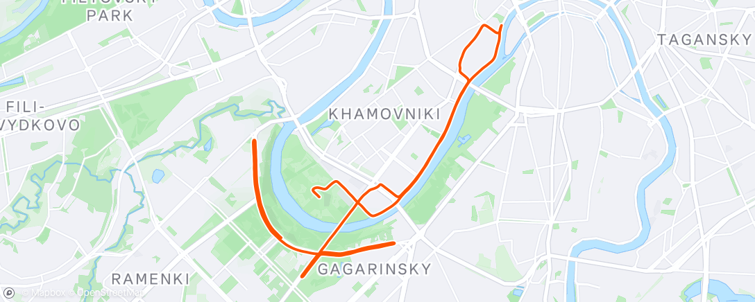 Map of the activity, Morning Run