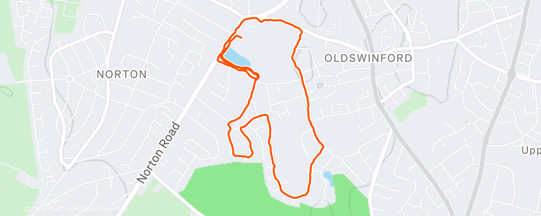 Map of the activity, Morning Run