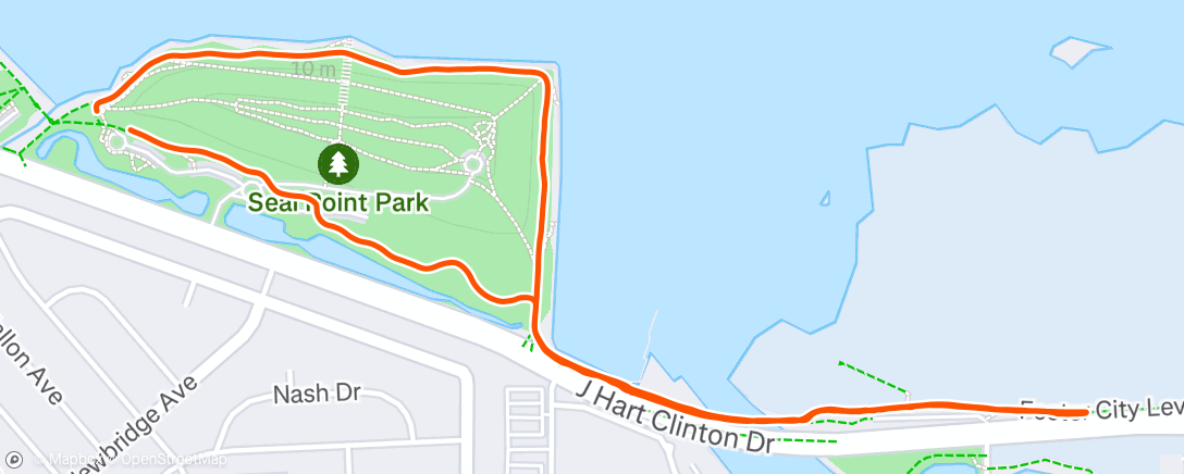 Map of the activity, Evening Run