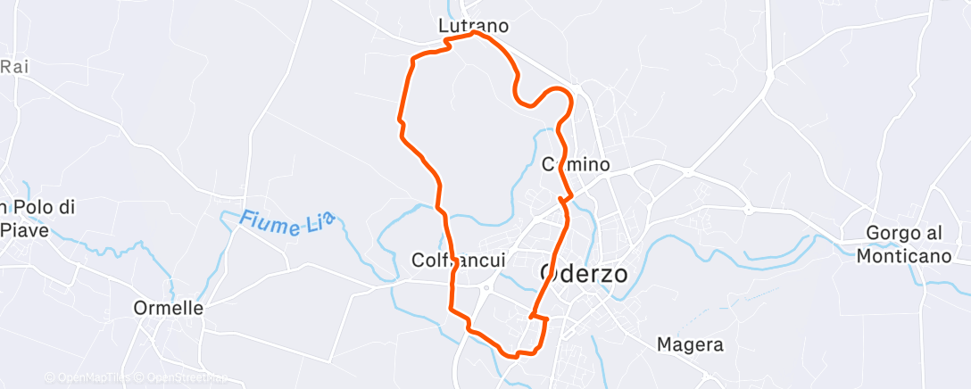 Map of the activity, Corsa mattutina