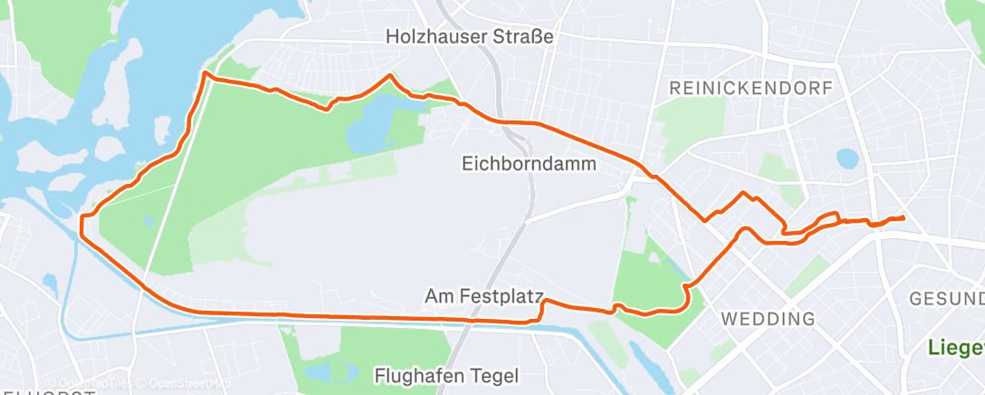 Карта физической активности (Afternoon Run)