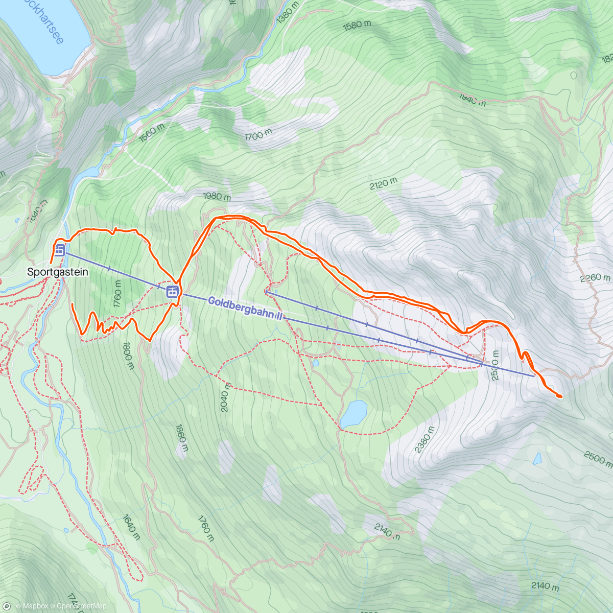 Map of the activity, Morgentraining