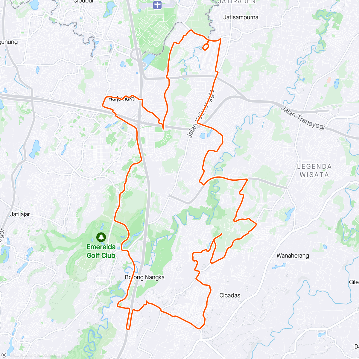 Map of the activity, Halbil Ride