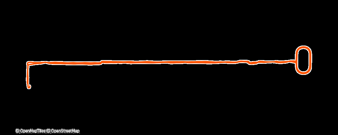 Map of the activity, Afternoon Run