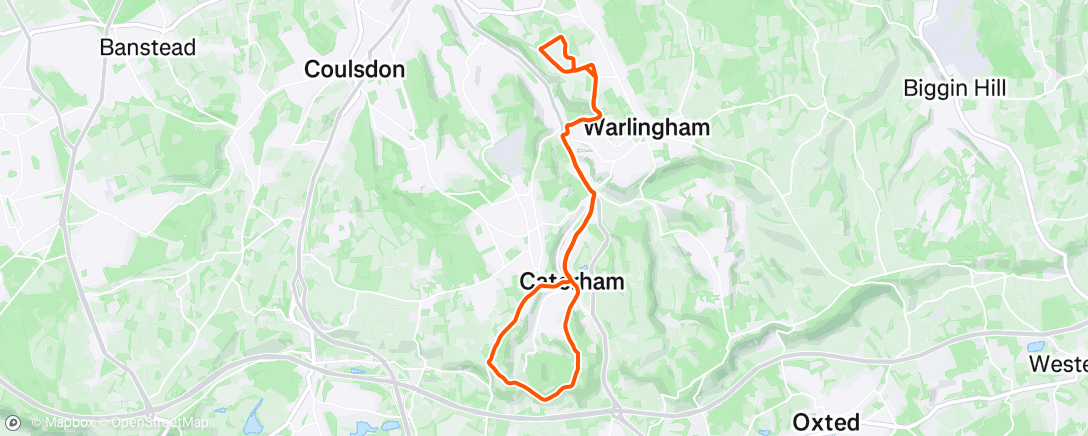 Map of the activity, To around and from parkrun, then to along and back from NDW to give the 50 milers
