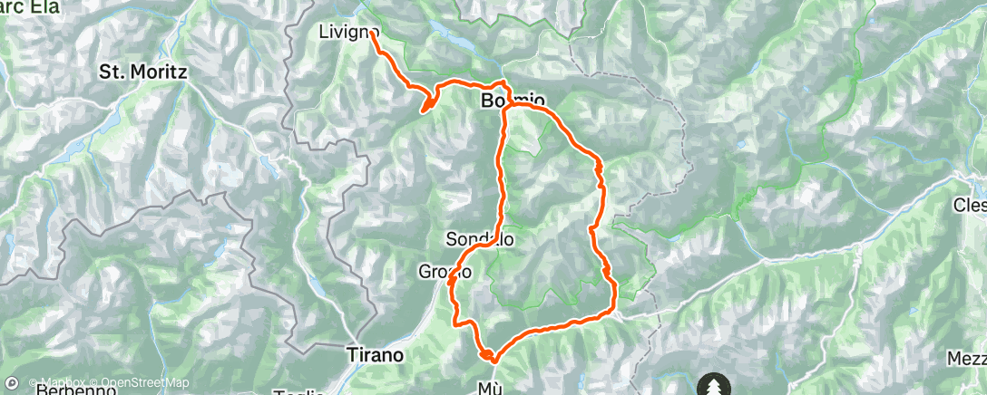 Map of the activity, Fahrt am Morgen