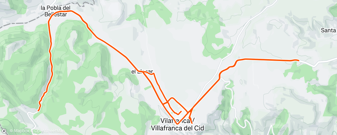 Map of the activity, Bicicleta matutina