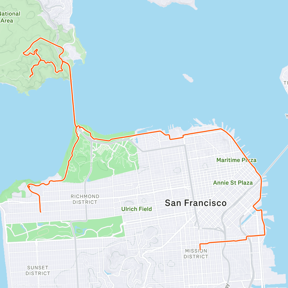 Map of the activity, GGTC Santa Ride