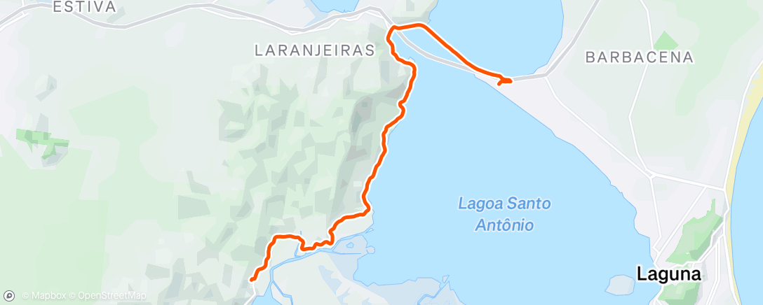 Map of the activity, Lunch Trail Run 🥵