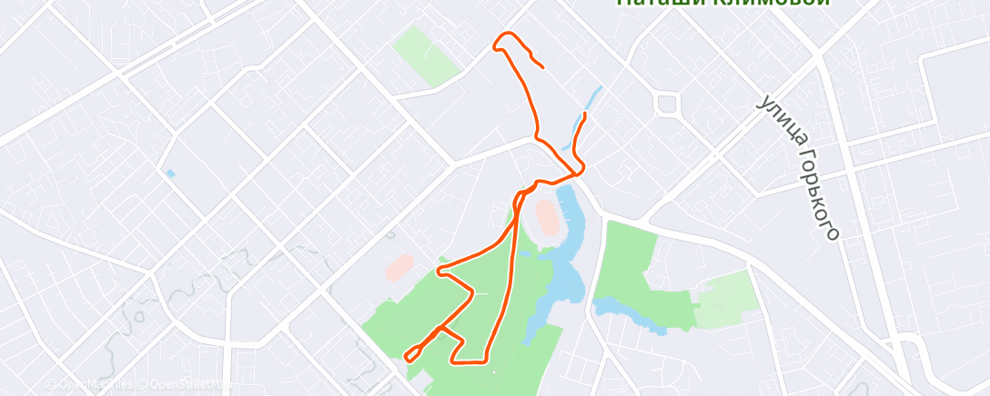 Map of the activity, Вечерний забег