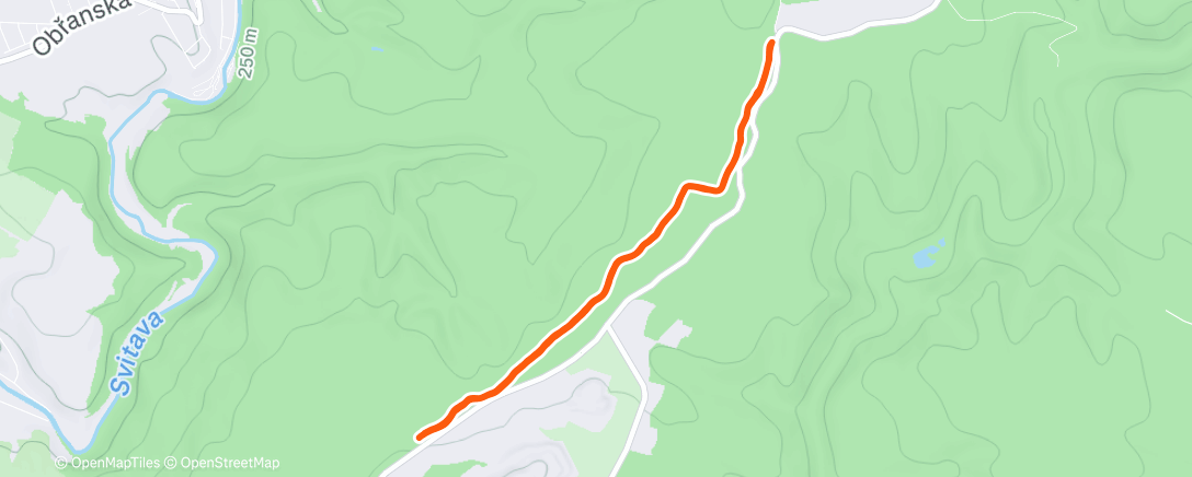 Map of the activity, Morning run. -4 feels like-4