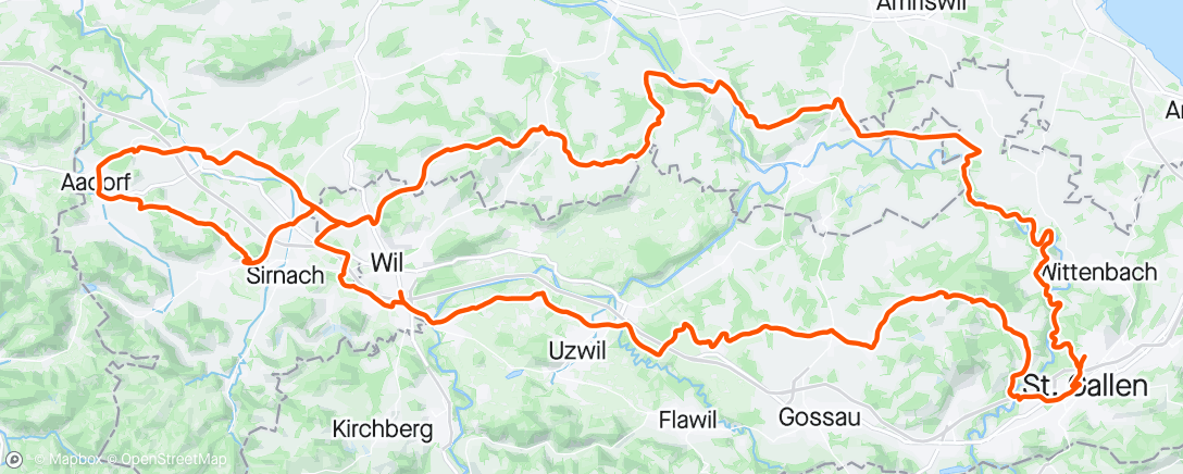 Mapa de la actividad, Mittagsradfahrt