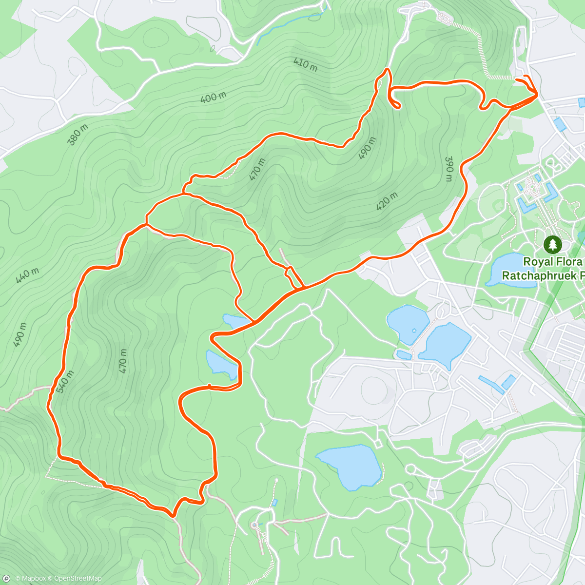 Map of the activity, Run with Ryan