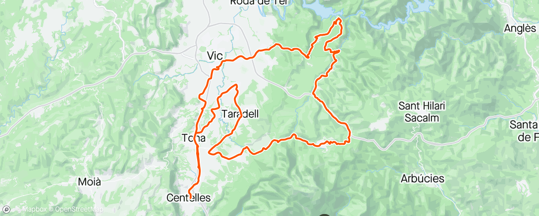 Map of the activity, Morning Ride Vic ETB