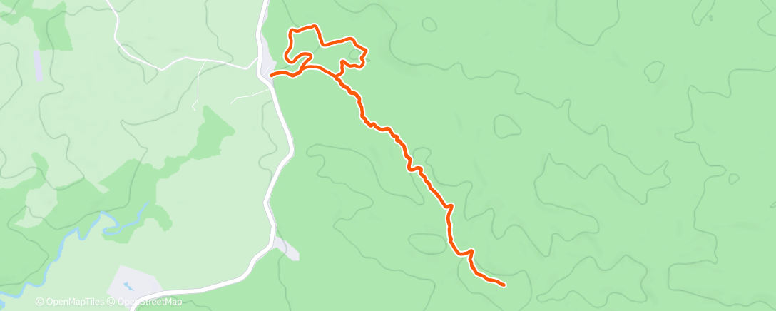 Map of the activity, Afternoon Trail Run