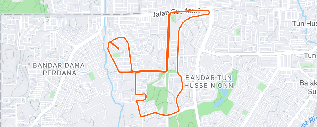 Map of the activity, Morning Run