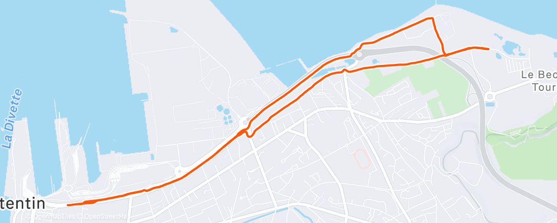 Map of the activity, Post Xmas jog with Bro