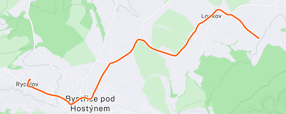 Map of the activity, Afternoon Ride