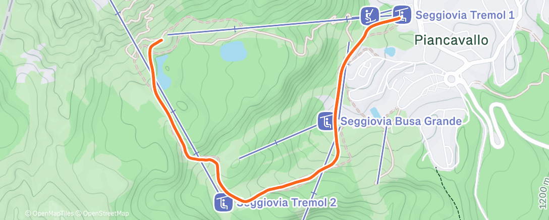 Map of the activity, Italian National champs vertical sixth