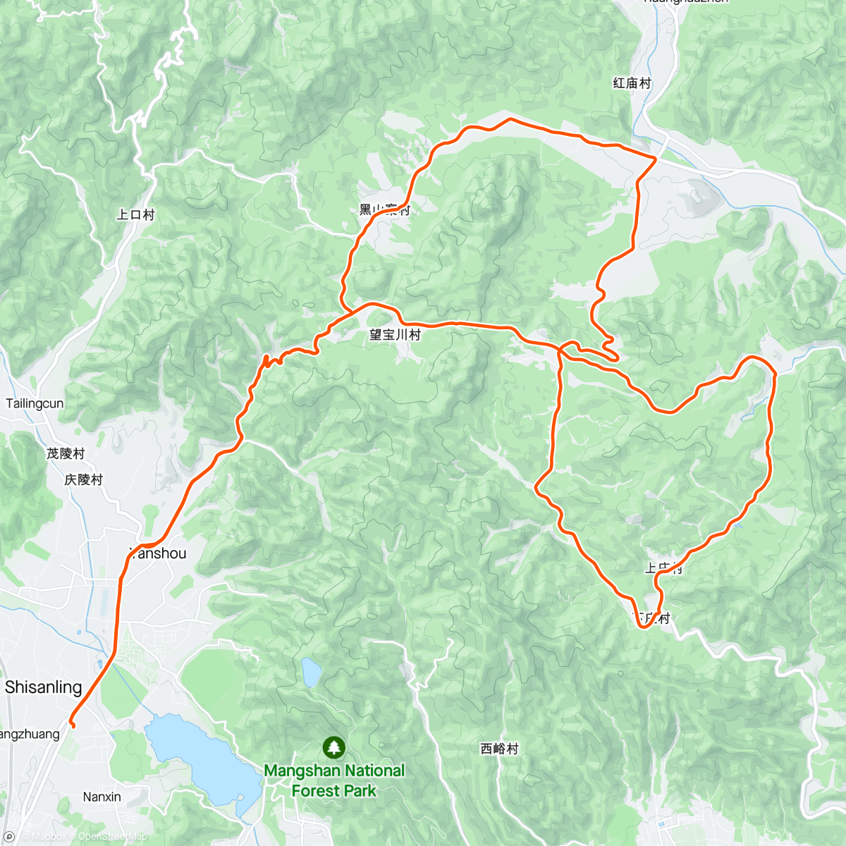 Map of the activity, Morning 骑意环西探路 Ride