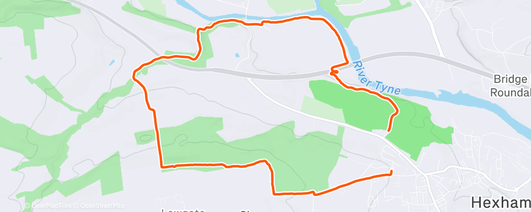 Map of the activity, Afternoon Trail Run