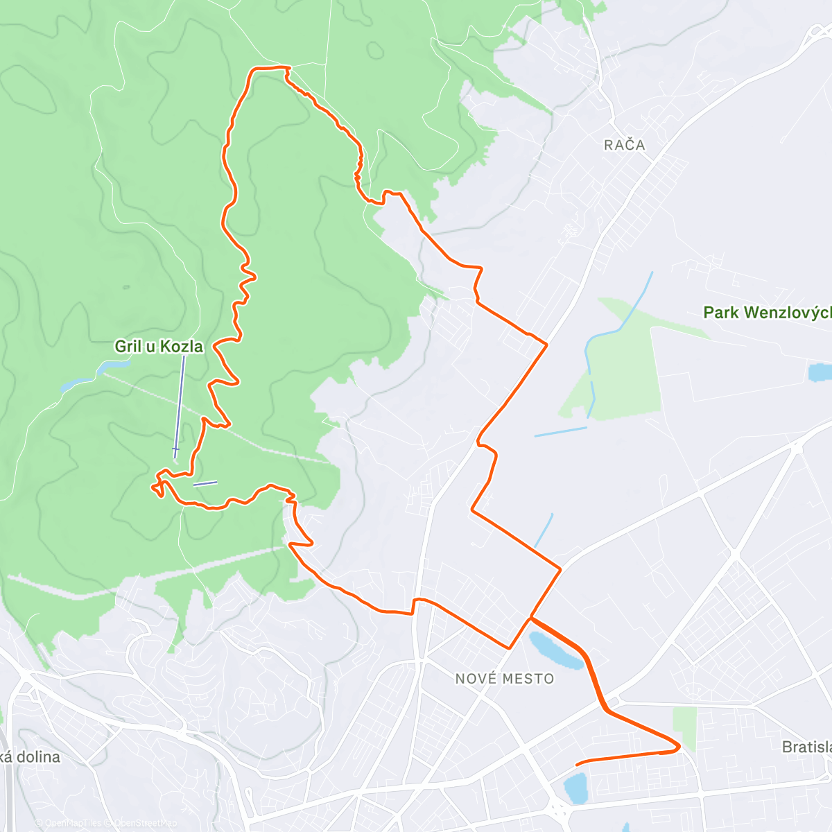 Карта физической активности (Morning Ride)