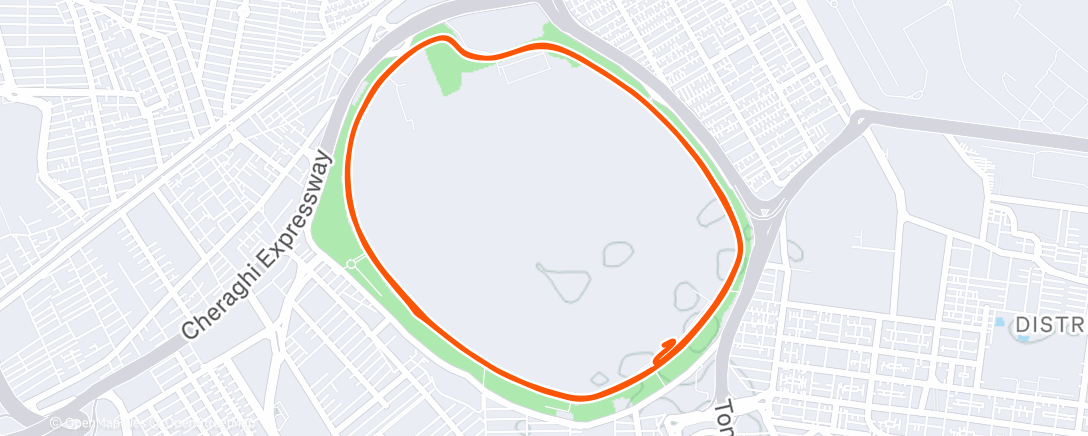 Map of the activity, Morning Run
