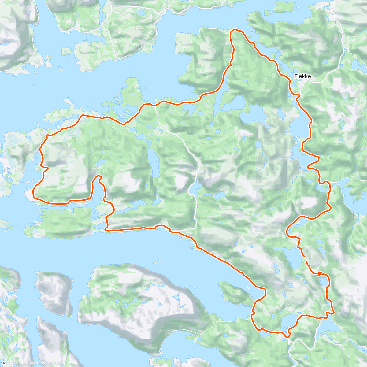 Map of the activity, Lørdagsrunde i Hyllestad