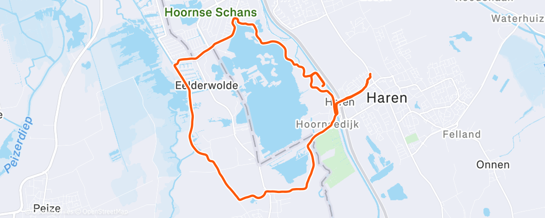 Map of the activity, Namiddagloop