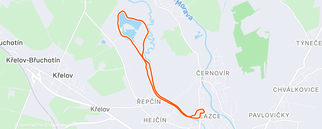 Map of the activity, Lunch Hike