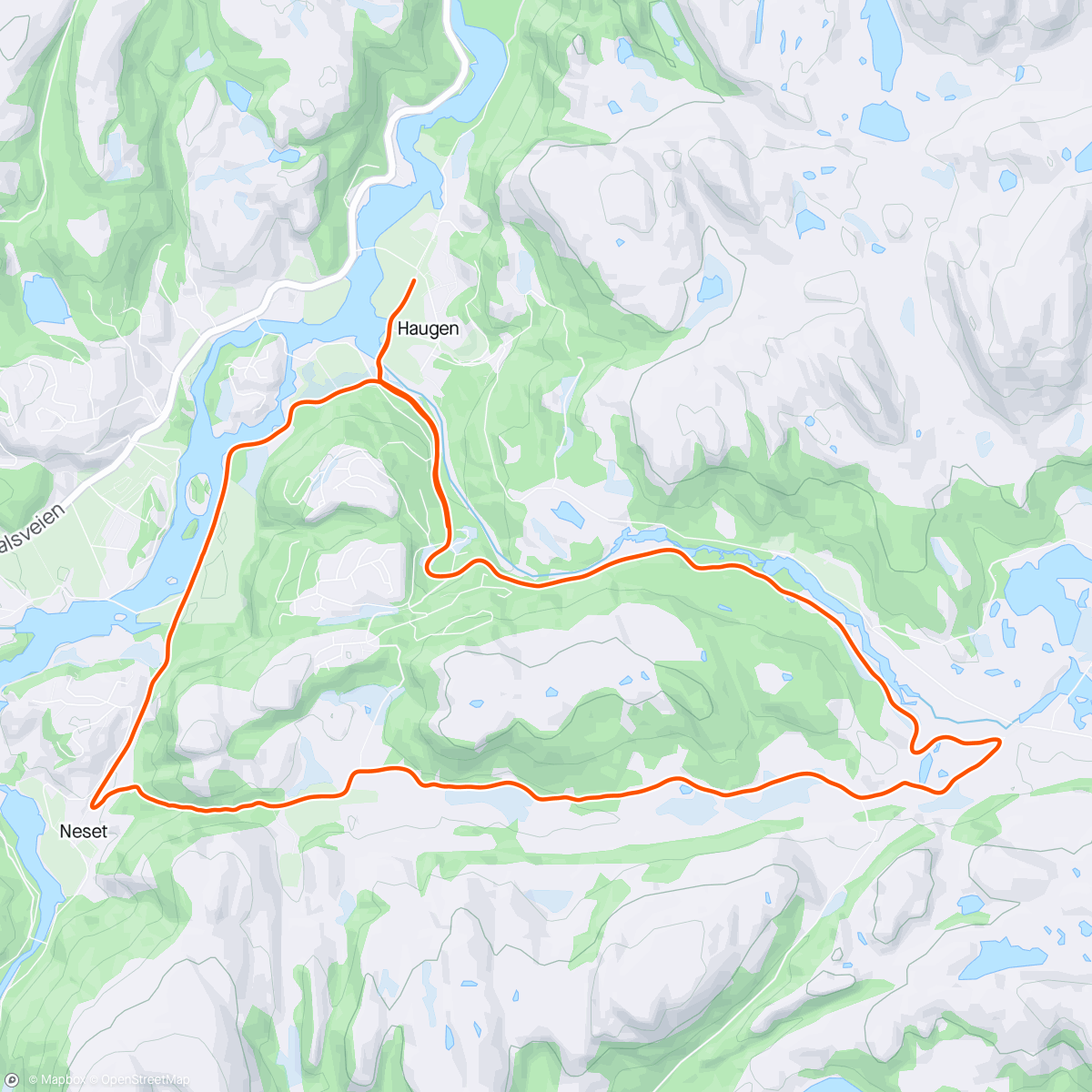 Map of the activity, Nesset - Hønedalen m/fam