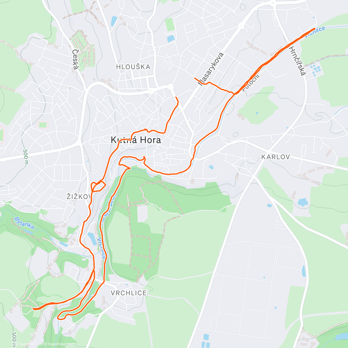 Map of the activity, Morning Run