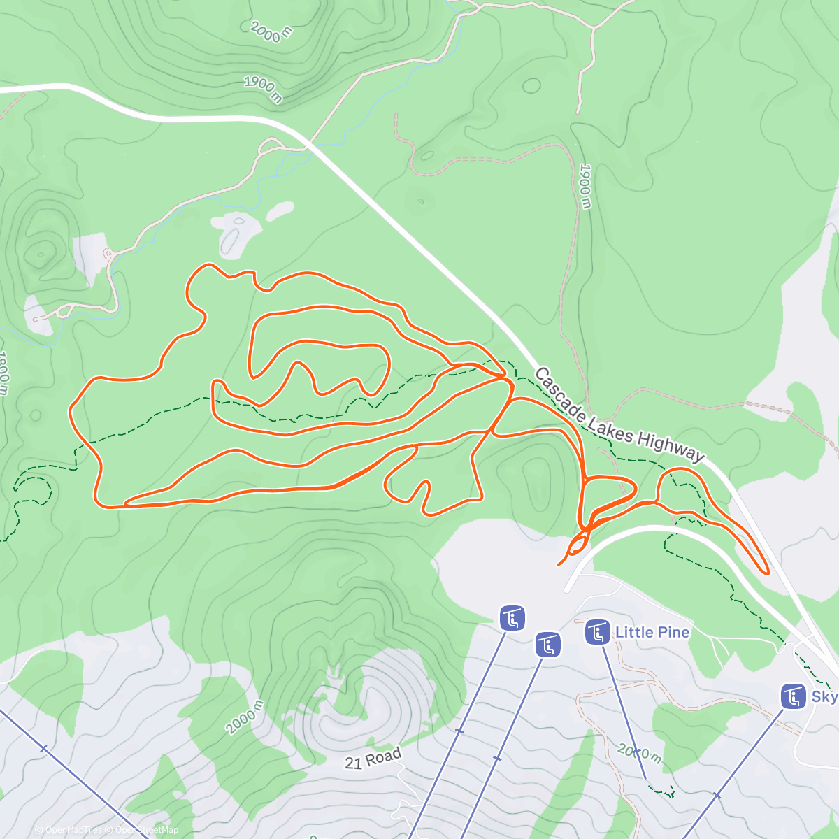 Map of the activity, Morning Nordic Ski