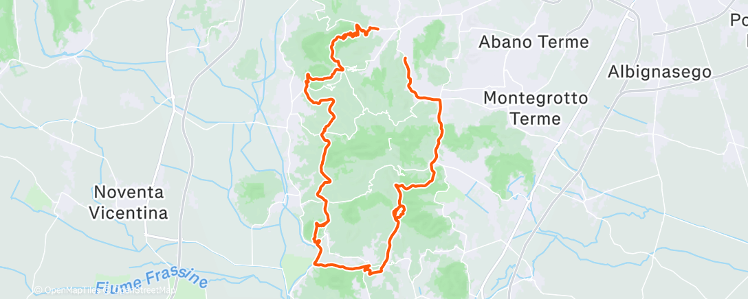 Map of the activity, Sessione di mountain biking mattutina