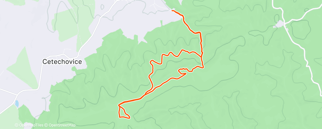 Map of the activity, Lunch Trail Run