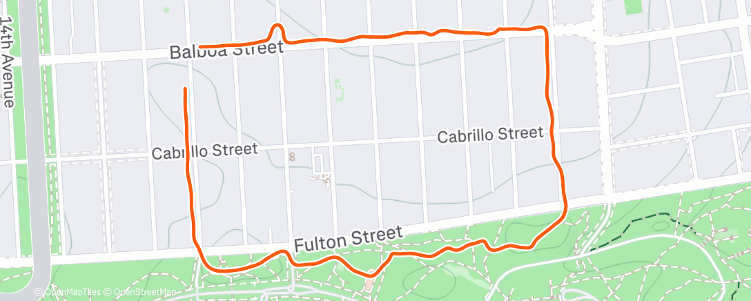 Mappa dell'attività Night Walk