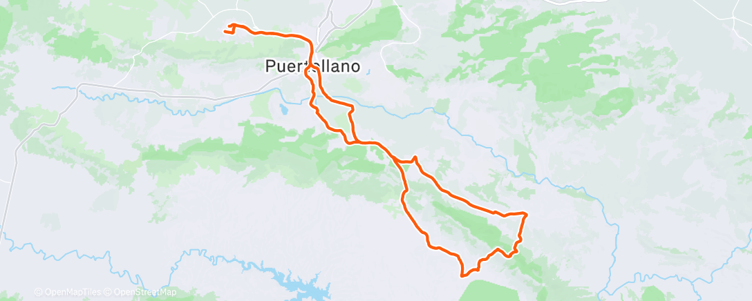 Map of the activity, BTT (El Burcio y El Roble)