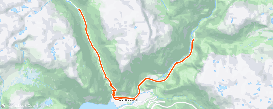 Map of the activity, Hjelle - Skihytta