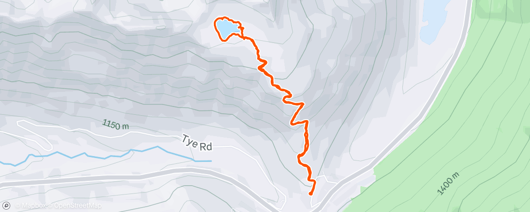 Map of the activity, Skyline Lake