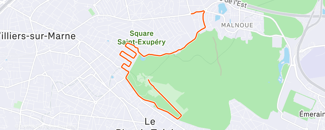 Map of the activity, Sortie longue