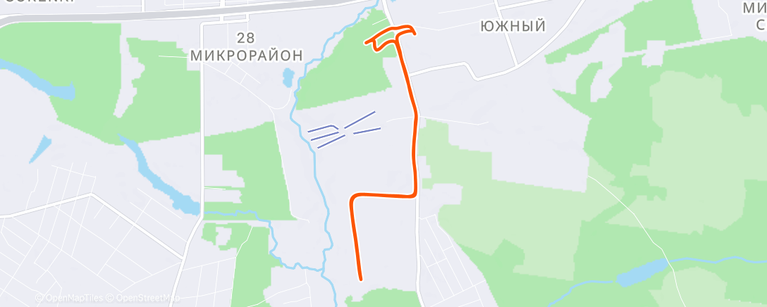 Map of the activity, Утренний забег